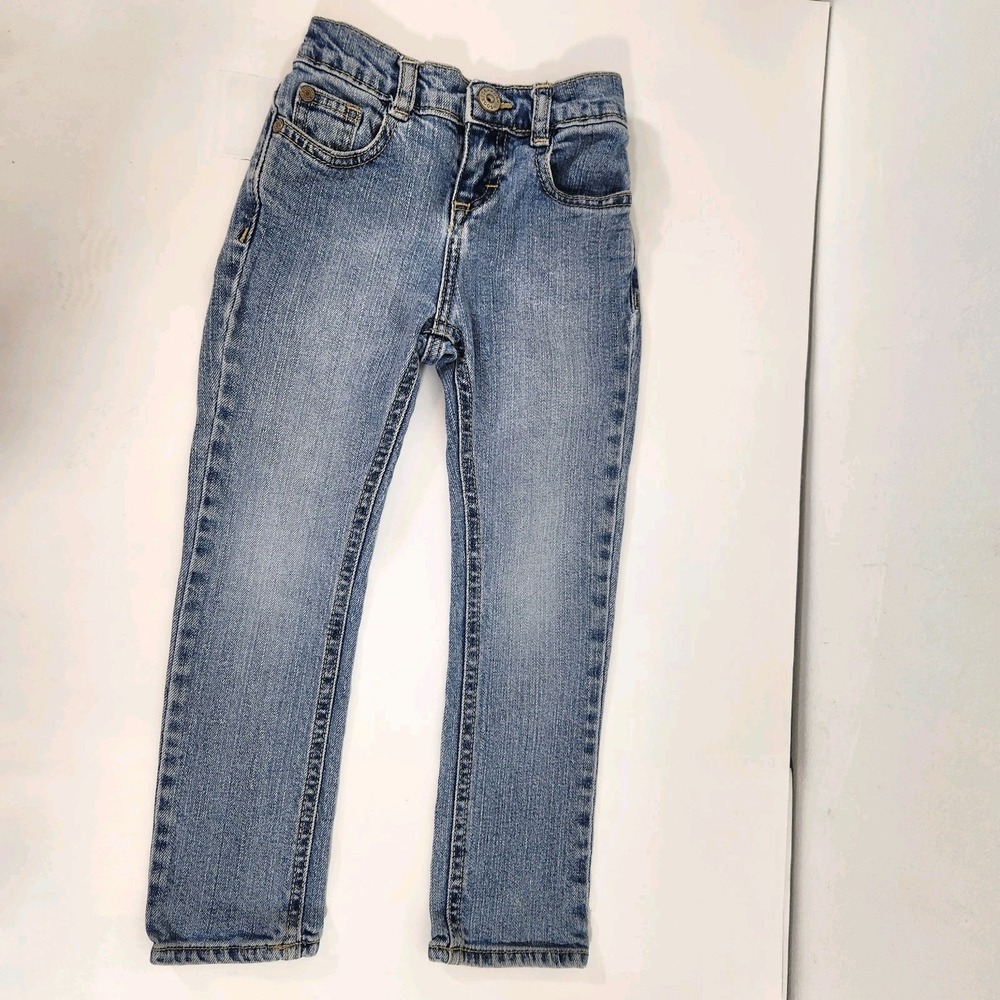 Vintage OshKosh B'gosh 4T Girls Blue Jeans Butterfly Pocket Embroidery Denim